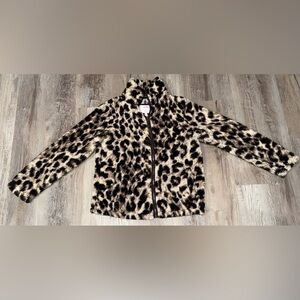 Women's Members Mark Cozy Sherpa Leopard Print Size Medium